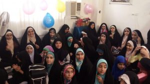 شرکت دختران خوش حجاب ساروی در جشن میلاد حضرت معصومه